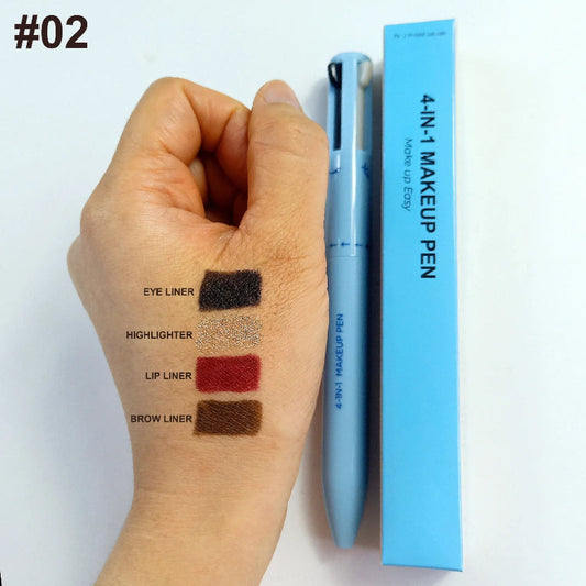 GlamDefine™ 4-in-1 Precision Makeup Pen – Eyeliner, Eyebrow, Contour & Lip Liner in One Long-Lasting Waterproof Tool