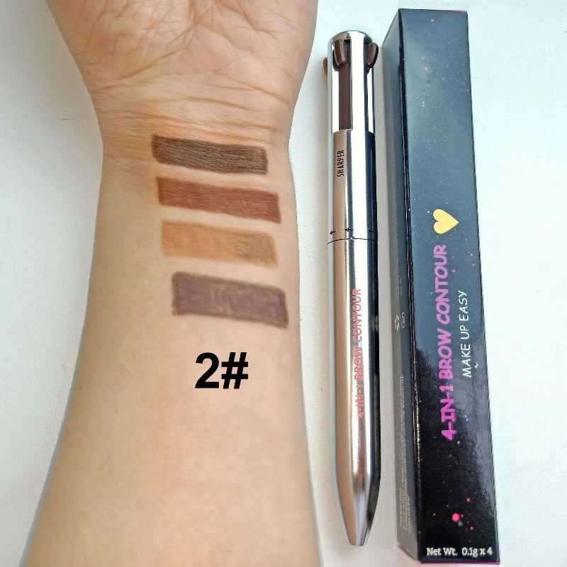 GlamDefine™ 4-in-1 Precision Makeup Pen – Eyeliner, Eyebrow, Contour & Lip Liner in One Long-Lasting Waterproof Tool